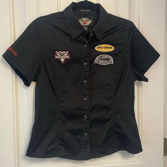 Harley Davidson short sleeve button down - Picture 1 of 7